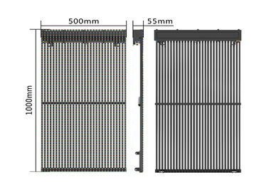 China fundo video conduzido fixo exterior da malha da exposição da cortina de 6500nits 10KG nenhum condicionador de ar fornecedor